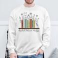 Applied Behavior Analysis Book Flower ABA Therapist Sweatshirt Gifts for Old Men
