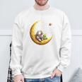 Astronaut Reading Book To Alien Moon Space Astronomy Sweatshirt Gifts for Old Men