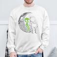 Astronaut Reading Book To Alien Moon Space Women Kids Men Premium Tri-Blend Sweatshirt Gifts for Old Men