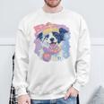 Baby Goat Small Book Reading Animal Lover Graphic Portrait Comfort Colors Crop Top Sweatshirt Gifts for Old Men