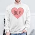 Back To School Heart Love Reading Cute I Love Books Sweatshirt Gifts for Old Men Back To School Heart Love Reading Cute I Love Books Sweatshirt Gifts for Old Men