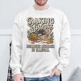 Baking And Books Because Murder Is Illegal Sarcastic Performance Sweatshirt Gifts for Old Men