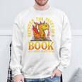 Book Dragon Reader Reading Books Library Literacy Sweatshirt Gifts for Old Men