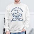 Book Girl Summer Bookish Sloth Beach Vacation Sweatshirt Gifts for Old Men