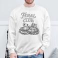 Book Lover Bookworm Feral Readers Club Raccoon Opossum Premium Tri-Blend Sweatshirt Gifts for Old Men