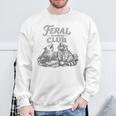 Book Lover Bookworm Feral Readers Club Raccoon Opossum Sweatshirt Gifts for Old Men