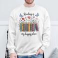 Book Lover Floral Reading Is My Happy Place Sweatshirt Gifts for Old Men Book Lover Floral Reading Is My Happy Place Sweatshirt Gifts for Old Men