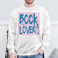 Book Lover Reading Enthusiast Bold Stripes Comfort Colors Crop Top Sweatshirt Gifts for Old Men