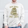 Book Lover Women Read Books Pet Cats Premium Tri-Blend Sweatshirt Gifts for Old Men