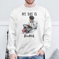 Book Lovers My Day Is Booked Vintage Sweatshirt Gifts for Old Men