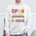 If My Book Is Open Your Mouth Is Closed Reading Books Performance Sweatshirt Gifts for Old Men If My Book Is Open Your Mouth Is Closed Reading Books Performance Sweatshirt Gifts for Old Men