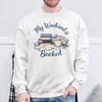 My Weekend Is Booked Cozy Book Lover's Sweatshirt Gifts for Old Men My Weekend Is Booked Cozy Book Lover's Sweatshirt Gifts for Old Men