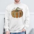 All Booked For Fall Book Pumpkin Reading Halloween Teacher Sweatshirt Gifts for Old Men