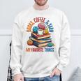 Books Coffee & Yarn Lover My Favorite Things Sweatshirt Gifts for Old Men