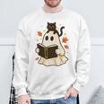 Books Ghost Reading Book Halloween Library Cat Fall Sweatshirt Gifts for Old Men Books Ghost Reading Book Halloween Library Cat Fall Sweatshirt Gifts for Old Men