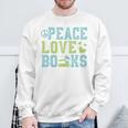 Books Peace Love Bookworm Book Nerd Book Lover Reading Sweatshirt Gifts for Old Men Books Peace Love Bookworm Book Nerd Book Lover Reading Sweatshirt Gifts for Old Men