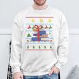 Books Reading Ugly Christmas Book Lover Sweatshirt Gifts for Old Men