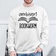 Bookworm Ambivert Fun Book Lovers Reading Sweatshirt Gifts for Old Men