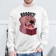 BOOOKS Zombie Dog Reading a Book Halloween Teacher For Men Women Kids Sweatshirt Gifts for Old Men