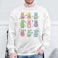 Bunny Reading Books Easter Day Librarian Teacher Book Premium Tri-Blend Sweatshirt Gifts for Old Men