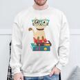 Cat Book Reader Nerd Sweatshirt Gifts for Old Men