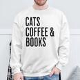 Cats Coffee And Books Sweatshirt Gifts for Old Men Cats Coffee And Books Sweatshirt Gifts for Old Men