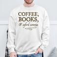 Coffee Books & Oxford Commas Funny Grammar Nerd Gift Sweatshirt Gifts for Old Men