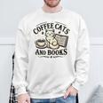 Coffee Cats And Book Reader Book Lovers Librarian Bookworm Sweatshirt Gifts for Old Men Coffee Cats And Book Reader Book Lovers Librarian Bookworm Sweatshirt Gifts for Old Men