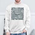 Coffee Knowledge Fuel For Thought Book Lover Reading Sweatshirt Gifts for Old Men