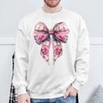 Coquette Bow Bookworm Book Reader Reading Books Pattern Girl Sweatshirt Gifts for Old Men