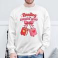 Coquette Reading Is My Favorite Sport Cute Book Lovers Premium Tri-Blend Sweatshirt Gifts for Old Men