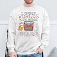 I Create Worlds Of Words Writer Novel Author Book Writing Sweatshirt Gifts for Old Men