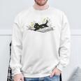 Cute Book Cat Book Lover Floral Teacher Life Women Sweatshirt Gifts for Old Men Cute Book Cat Book Lover Floral Teacher Life Women Sweatshirt Gifts for Old Men