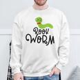 Cute Book Worm Reading Lovers Sweatshirt Gifts for Old Men