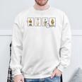 Cute Bookish Silly Goose Reading Book Teacher Stamp Sweatshirt Gifts for Old Men