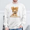 Cute Chihuahua Reading Dog Book Lover Animal Graphic Baby Premium Tri-Blend Sweatshirt Gifts for Old Men