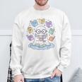 Cute Ghost Reading Books Spooky Magical Tales Witchy Sweatshirt Gifts for Old Men