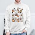 Cute Ghosts Reading Books Smart Book Lover Halloween Sweatshirt Gifts for Old Men