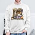 Cute Halloween Bookshelf Premium Tri-Blend Sweatshirt Gifts for Old Men