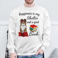 Cute Happiness Is Sheltie And Books Sheltie Mom Sweatshirt Gifts for Old Men