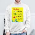 Dr Seuss One Fish Two Fish Book Cover Premium Tri-Blend Sweatshirt Gifts for Old Men