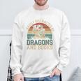 Easily Distracted By Books & Dragons Bookworm Reading Sweatshirt Gifts for Old Men Easily Distracted By Books & Dragons Bookworm Reading Sweatshirt Gifts for Old Men