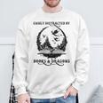 Easily Distracted By Books & Dragons Librarian Book Lover Sweatshirt Gifts for Old Men Easily Distracted By Books & Dragons Librarian Book Lover Sweatshirt Gifts for Old Men