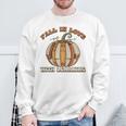 Fall In Love With Learning Books Pumpkin Autum Thanksgiving Sweatshirt Gifts for Old Men