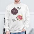 Fig 1 Figs Fruit Scientific Drawing Textbook Graphic Sweatshirt Gifts for Old Men