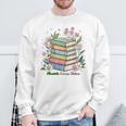 Flourish Dream Thrive Floral Books For Book Lovers Sweatshirt Gifts for Old Men