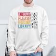 If Found Please Return To Library Retro Book Library Sweatshirt Gifts for Old Men