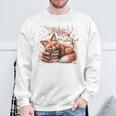 Fox And Book Lover Graphic For Women And Spring Pink Flower Sweatshirt Gifts for Old Men