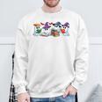 Ghost Book Reading Halloween Books Lover Teacher Kids Performance Sweatshirt Gifts for Old Men