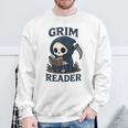 Grim Reader Dark Humor Read Book & Library Lovers Sweatshirt Gifts for Old Men